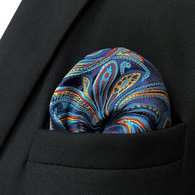 shlax & wing JH13 Multicolor Paisley Mens Pocket Square Party Fashion Hanky Wedding Gift Oferta exclusiva