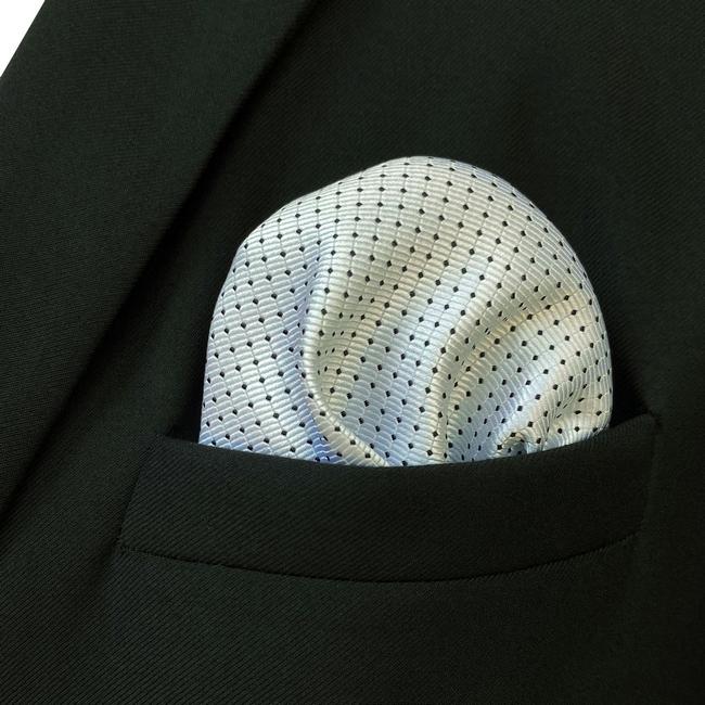 shlax & wing JH21 White Polka Dots Mens Pocket Square Classic Fashion Party Business Grandes ahorros