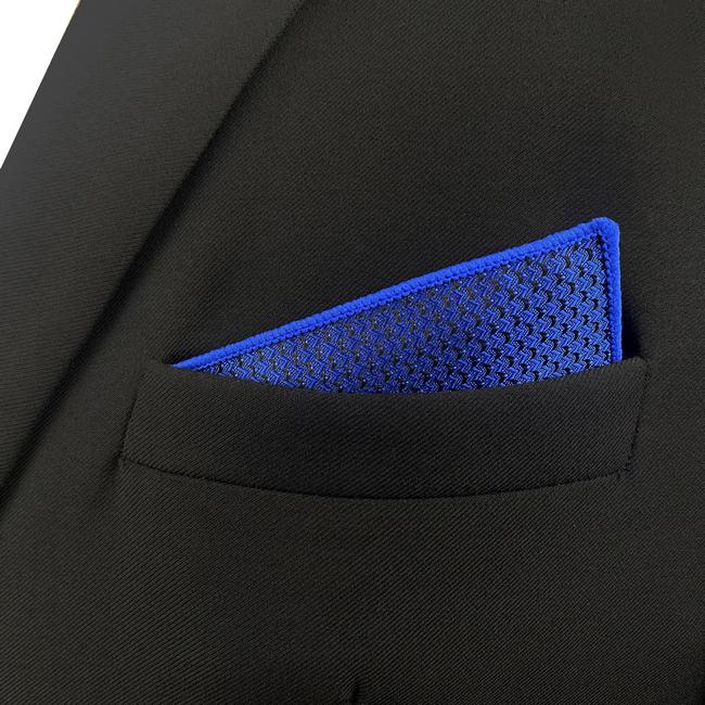 shlax & wing JH25 Blue Solid Mens Pocket Square Fashion Business Hanky Classic Party Handkerchief Groom Dress Precio ultrabajo