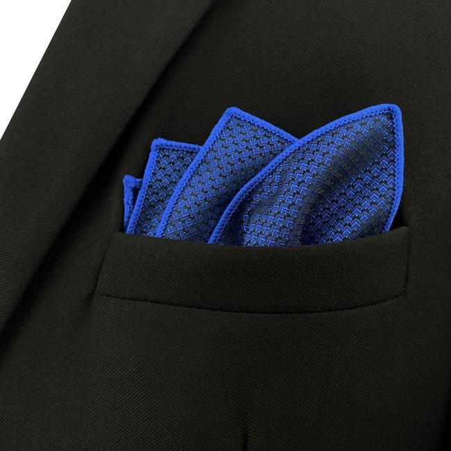 shlax & wing JH25 Blue Solid Mens Pocket Square Fashion Business Hanky Classic Party Handkerchief Groom Dress Precio ultrabajo