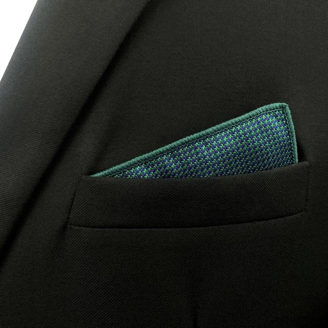 shlax & wing YH28 Turquoise Solid Silk Classic Jacquard Woven Fashion Handkerchief Últimos 3 días