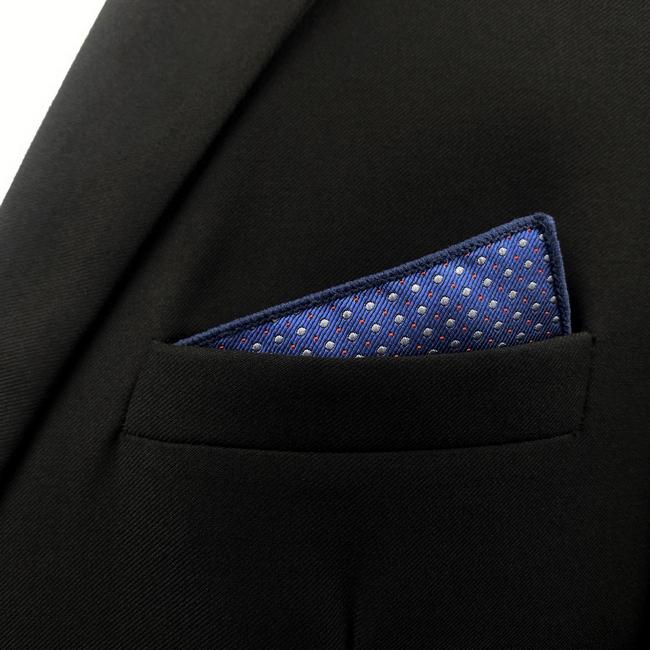 shlax & wing YH6 Royal Blue Dots Fashion Classic Handkerchief Silk Dress Hanky Mens Pocket Square ÚLTIMAS EDICIONES