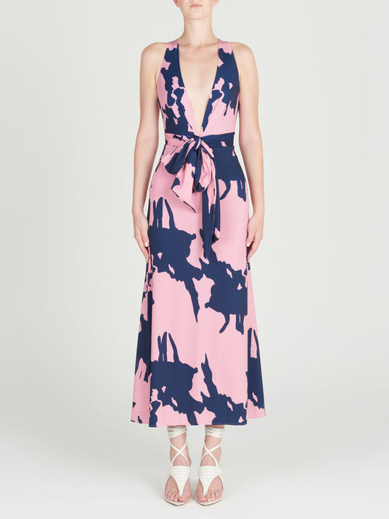 silvia tcherassi Trieste Skirt Pink Navy Envío gratis
