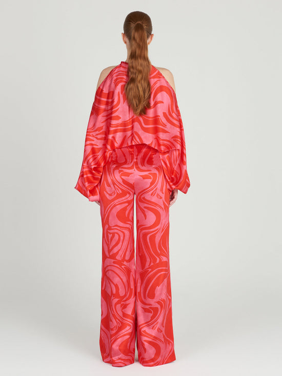 silvia tcherassi Andie Pant Pink Red Marble Ahorra y exporta