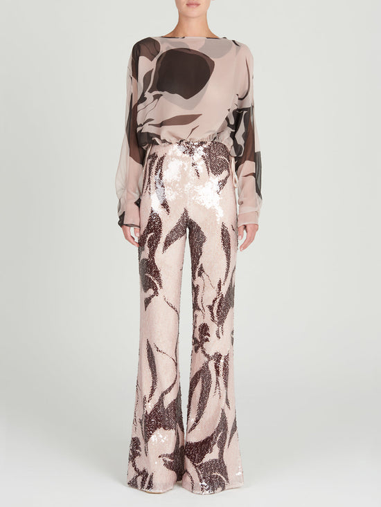 silvia tcherassi Macerata Blouse Cacao Rose Libre de impuestos