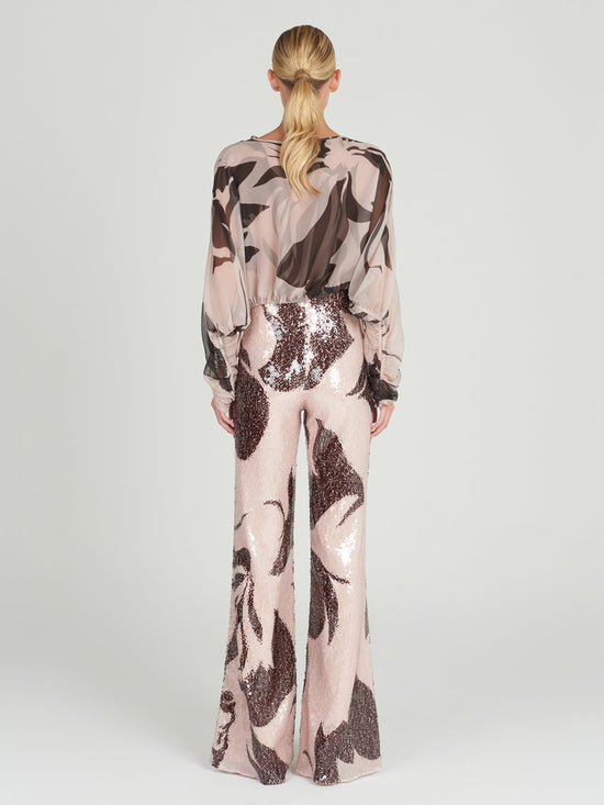 silvia tcherassi Macerata Blouse Cacao Rose Libre de impuestos