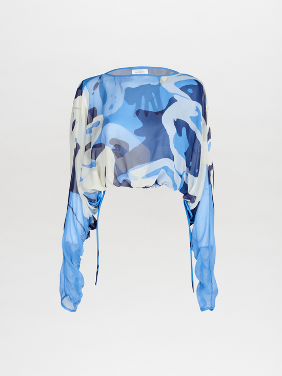 silvia tcherassi Macerata Blouse Celeste Bloom Grandes ahorros