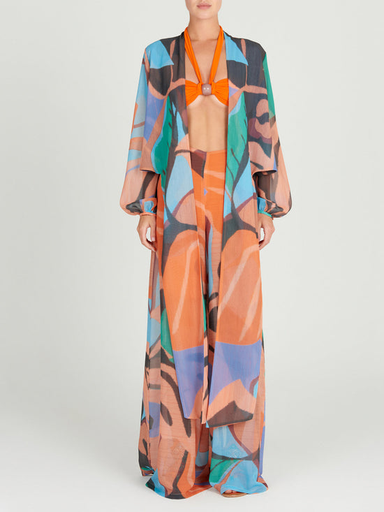 silvia tcherassi Honey Blouse Pastel Multi Swirls Precio ultrabajo