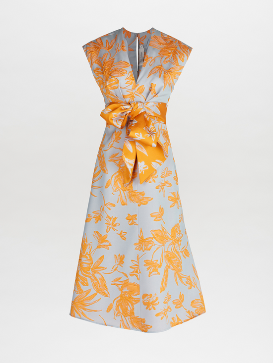 silvia tcherassi Toledo Dress Apricot Silver Devoluciones gratuitas