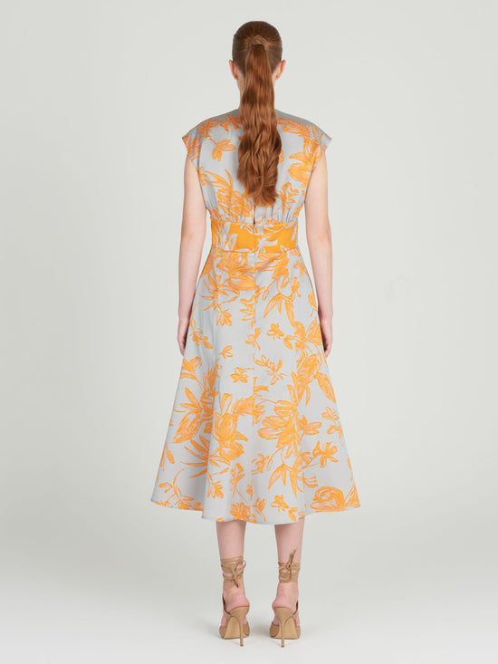 silvia tcherassi Toledo Dress Apricot Silver Devoluciones gratuitas