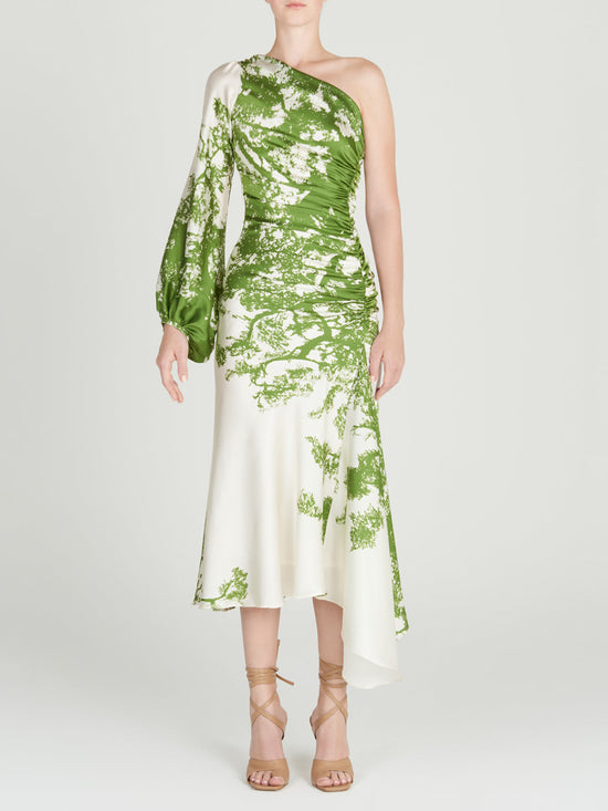 silvia tcherassi Villanova Dress Green Cyprus Venta caliente
