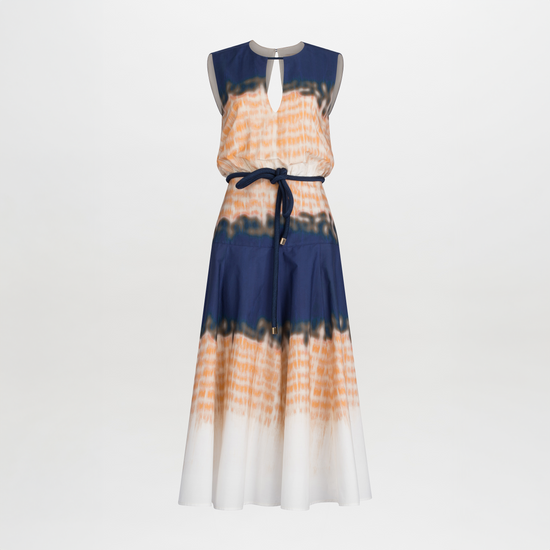 silvia tcherassi Vestido Bora Mediterranean Coral Blue Descuento