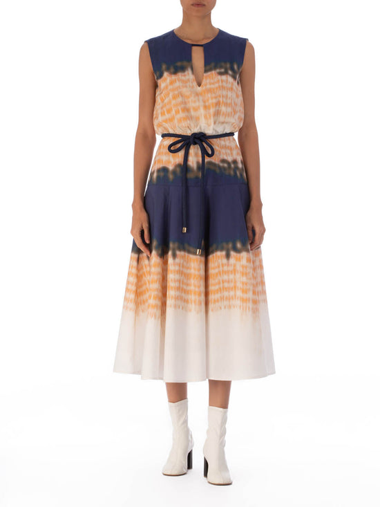 silvia tcherassi Vestido Bora Mediterranean Coral Blue Descuento