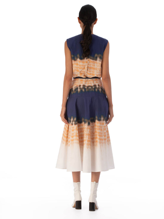 silvia tcherassi Vestido Bora Mediterranean Coral Blue Descuento