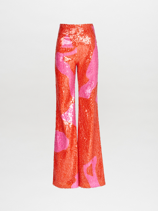 silvia tcherassi Avellino Pant Pink Red Marble Tienda