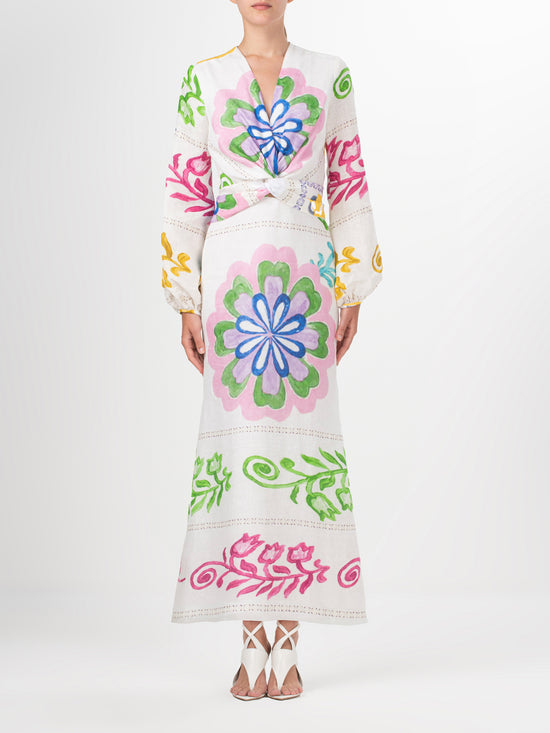 silvia tcherassi Vestido Battia Multicolor Floral Print Envío gratis