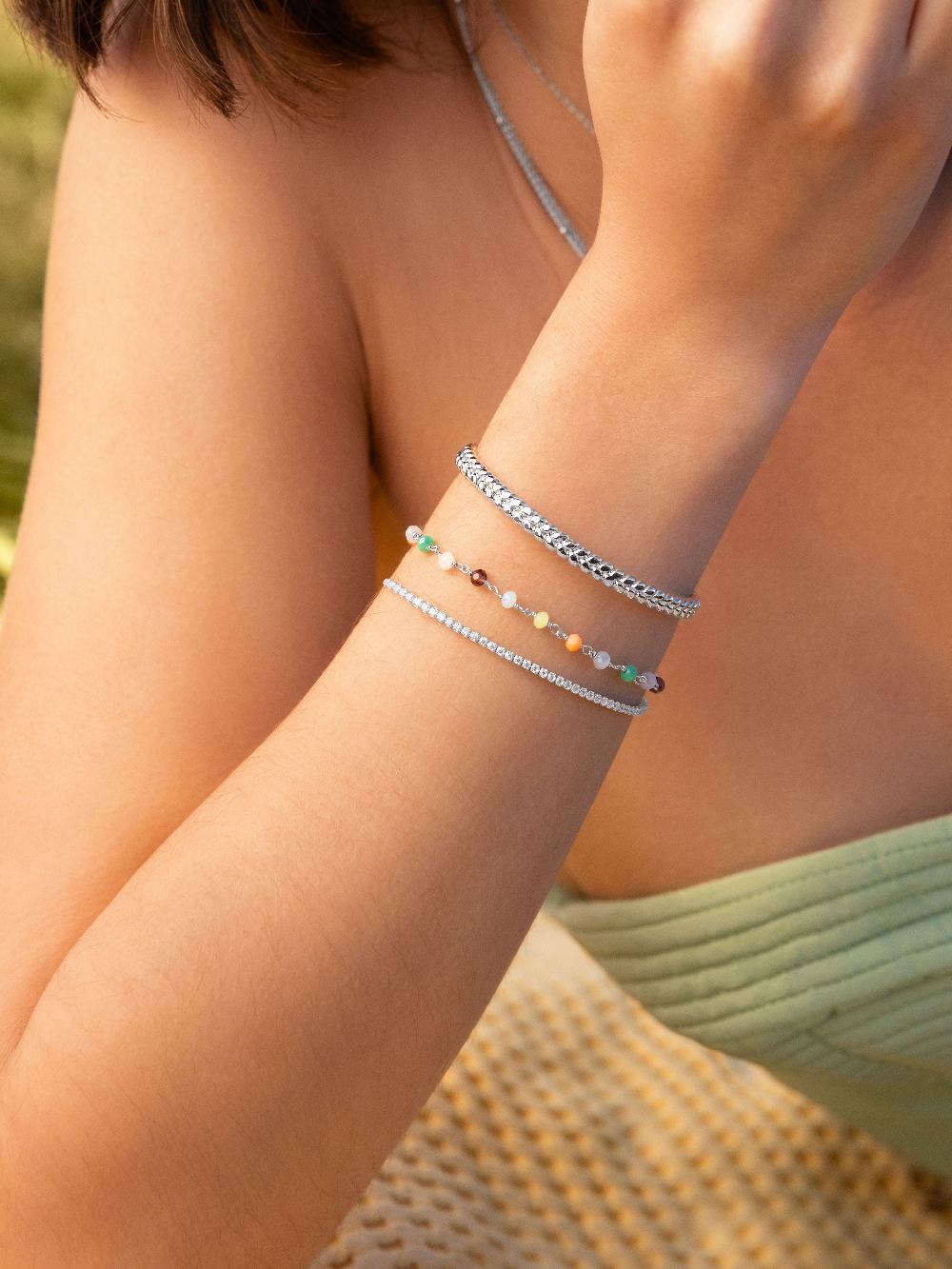 singularu Pulsera Crystals Colors Plata Tienda de fábrica