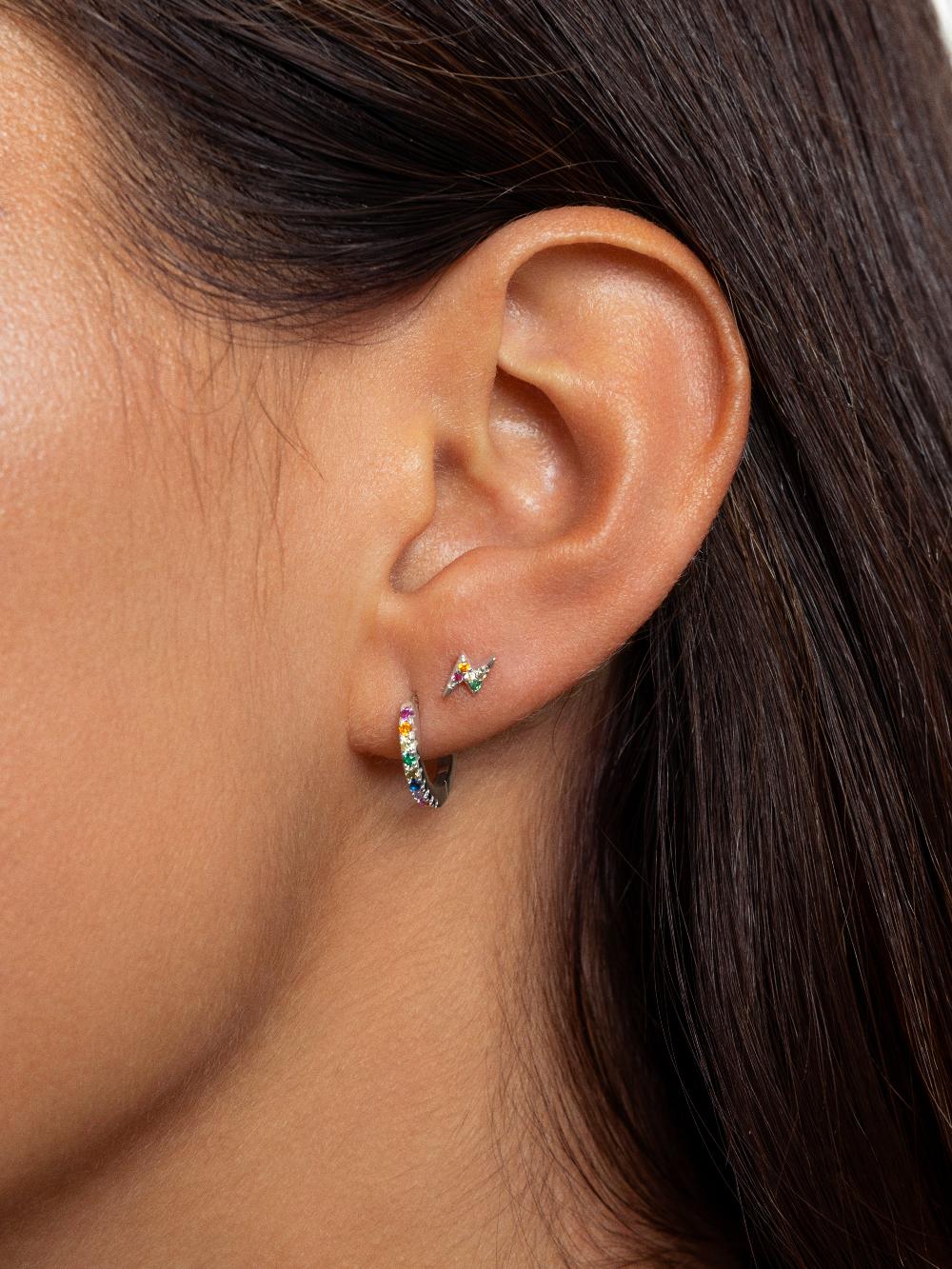 singularu Pendientes Aro Colors Plata Descuentos del mes