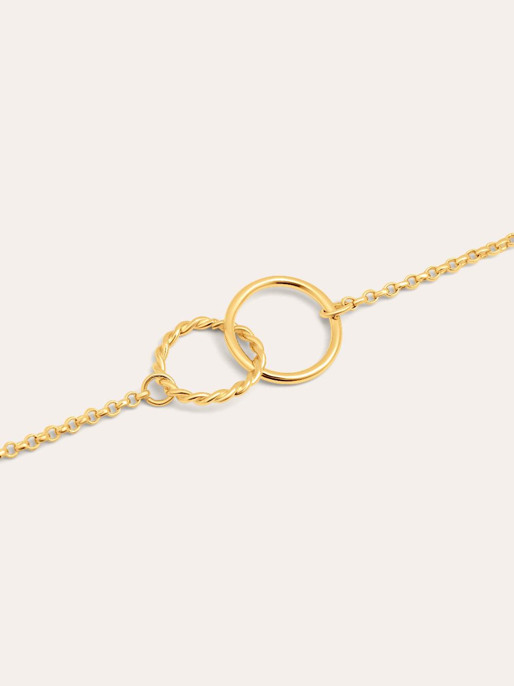 singularu Collar Circles Twist Baño Oro Ofertas de temporada