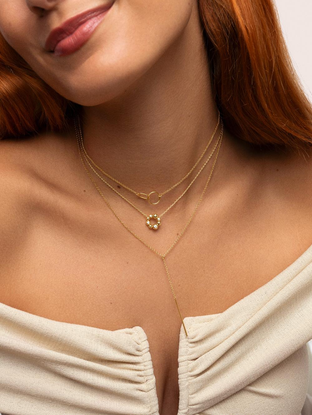 singularu Collar Circles Twist Baño Oro Ofertas de temporada