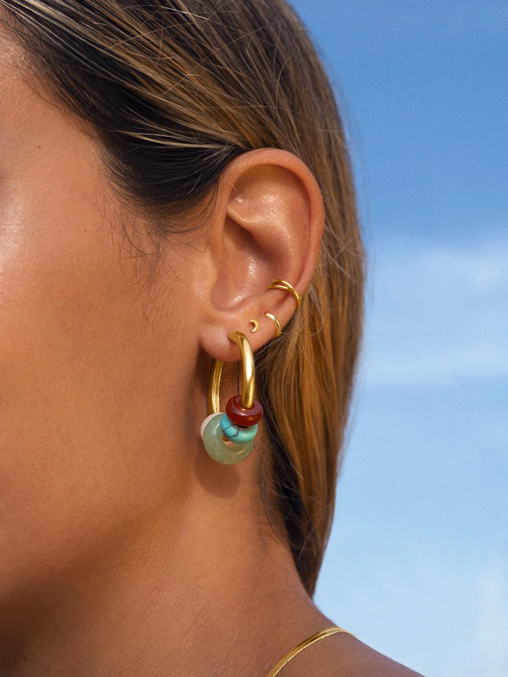singularu Pendientes Aro Carmen True Colors Baño Oro Tienda