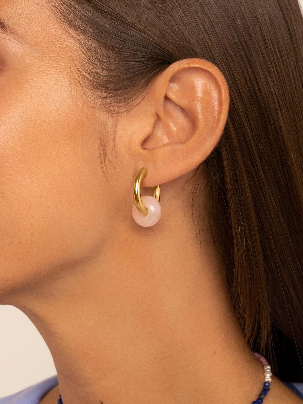 singularu Pendientes Aro Carmen True Rose Baño Oro Rebajas top