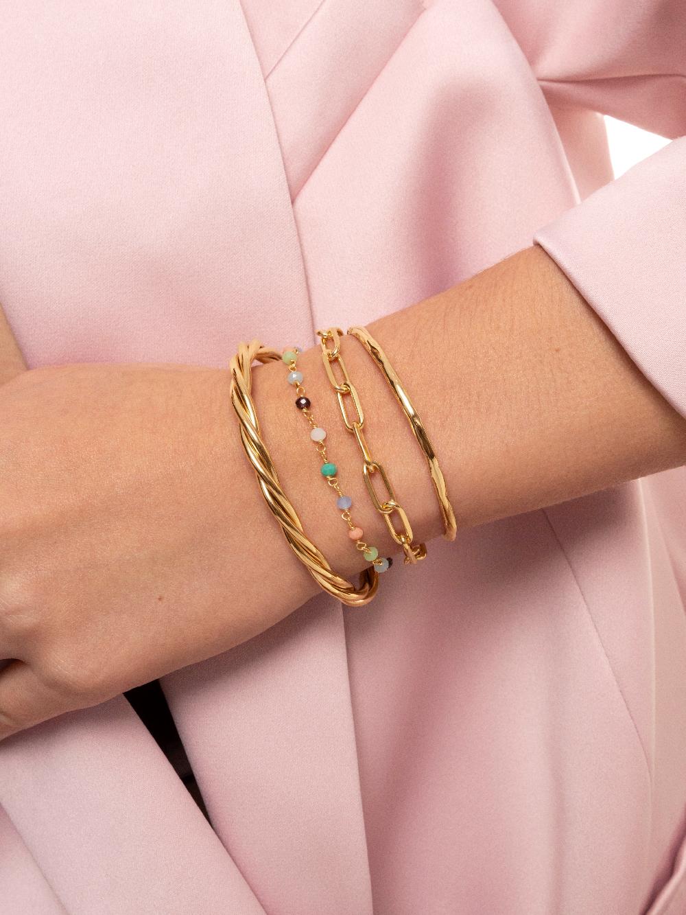 singularu Pulsera Crystals Colors Plata Baño Oro Envío gratis