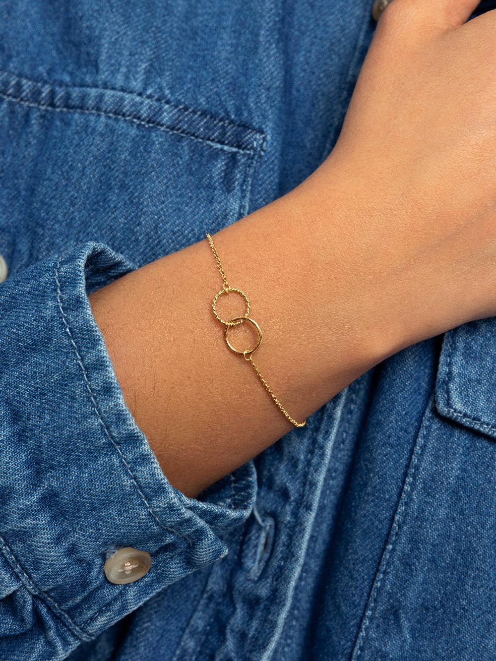 singularu Pulsera Circles Twist Baño Oro Oferta especial