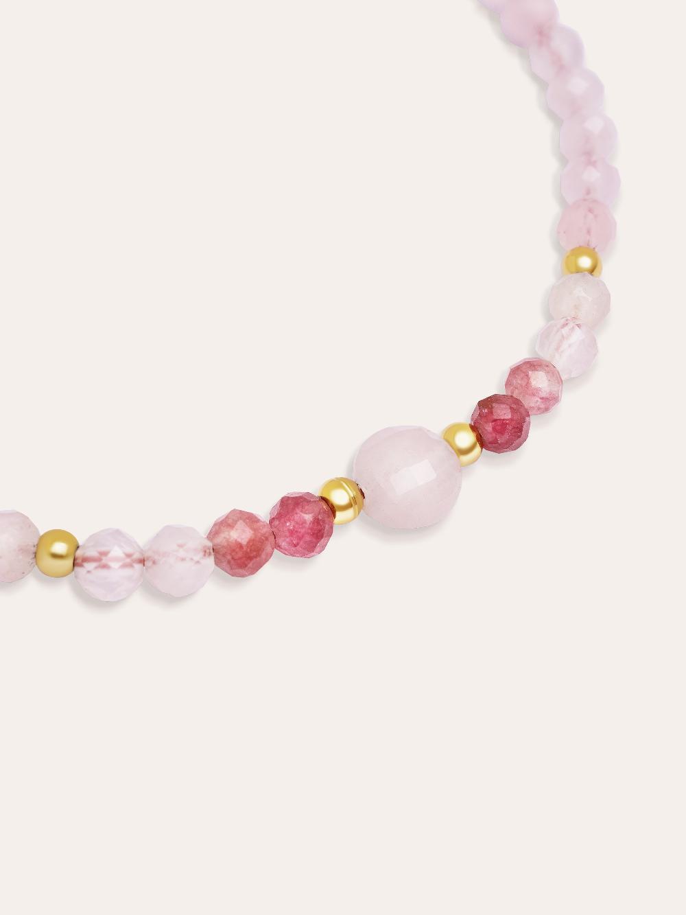 singularu Pulsera Amulet Rose Quartz Acero Baño Oro Últimos 3 días
