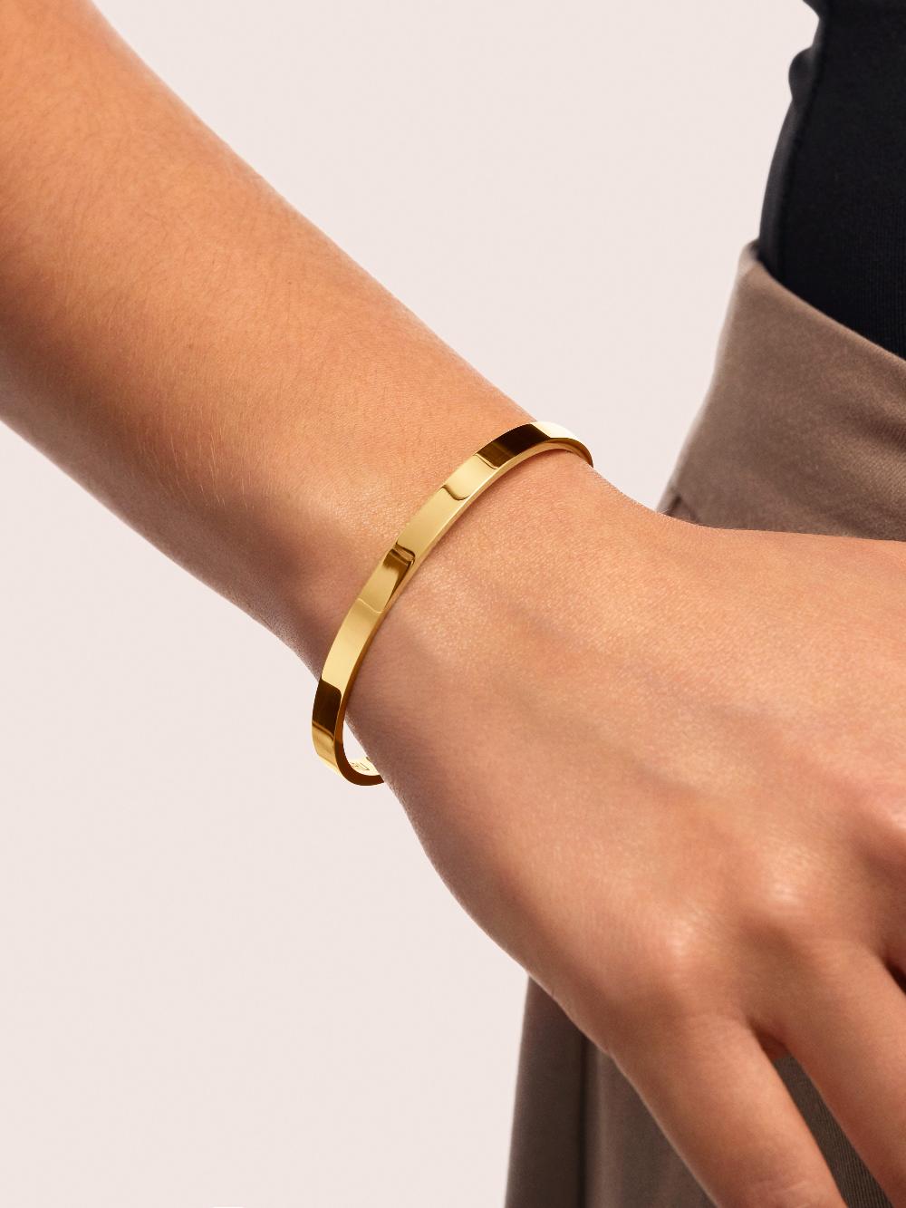 singularu Brazalete Plate Acero Baño Oro COMPRAR AHORA