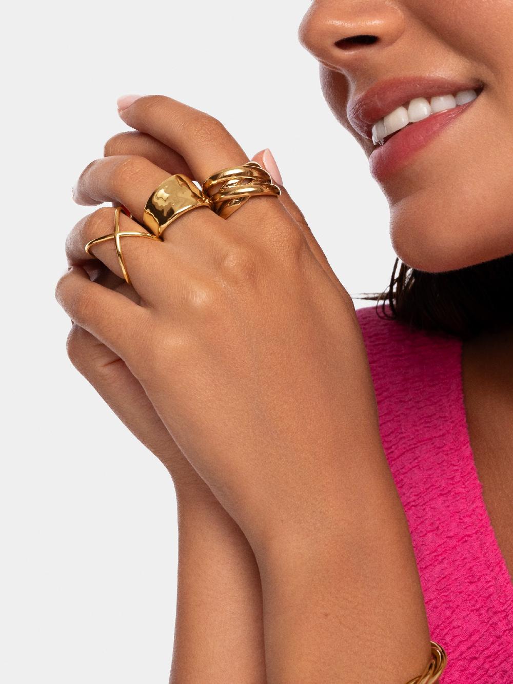 singularu Anillo 4Ever Plata Baño Oro Precios de Black Friday