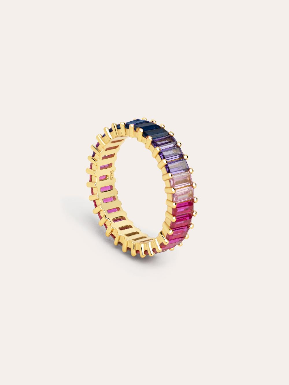 singularu Anillo Sia Berries Plata Baño Oro En oferta
