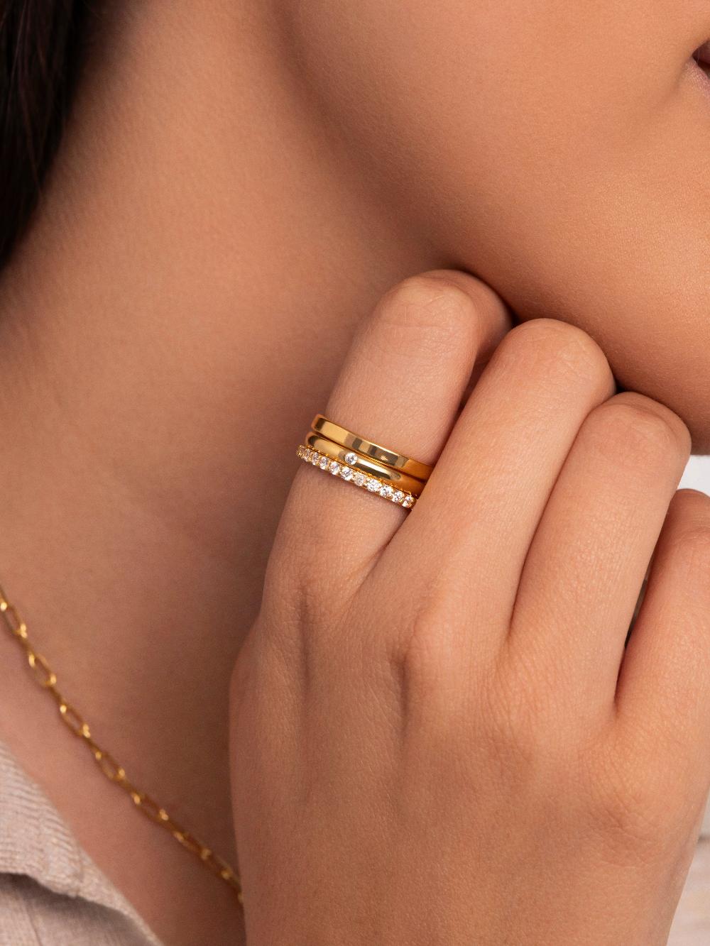 singularu Pack 3 Anillos Choices Baño Oro Libre de impuestos