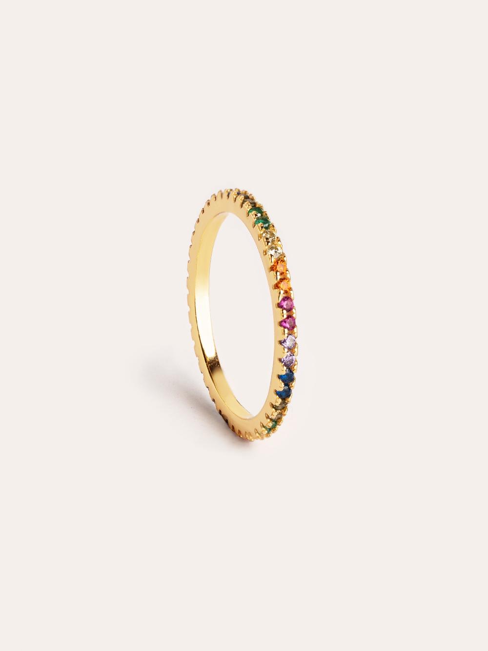 singularu Anillo Cleo Colors Plata Baño Oro Descuentos del mes