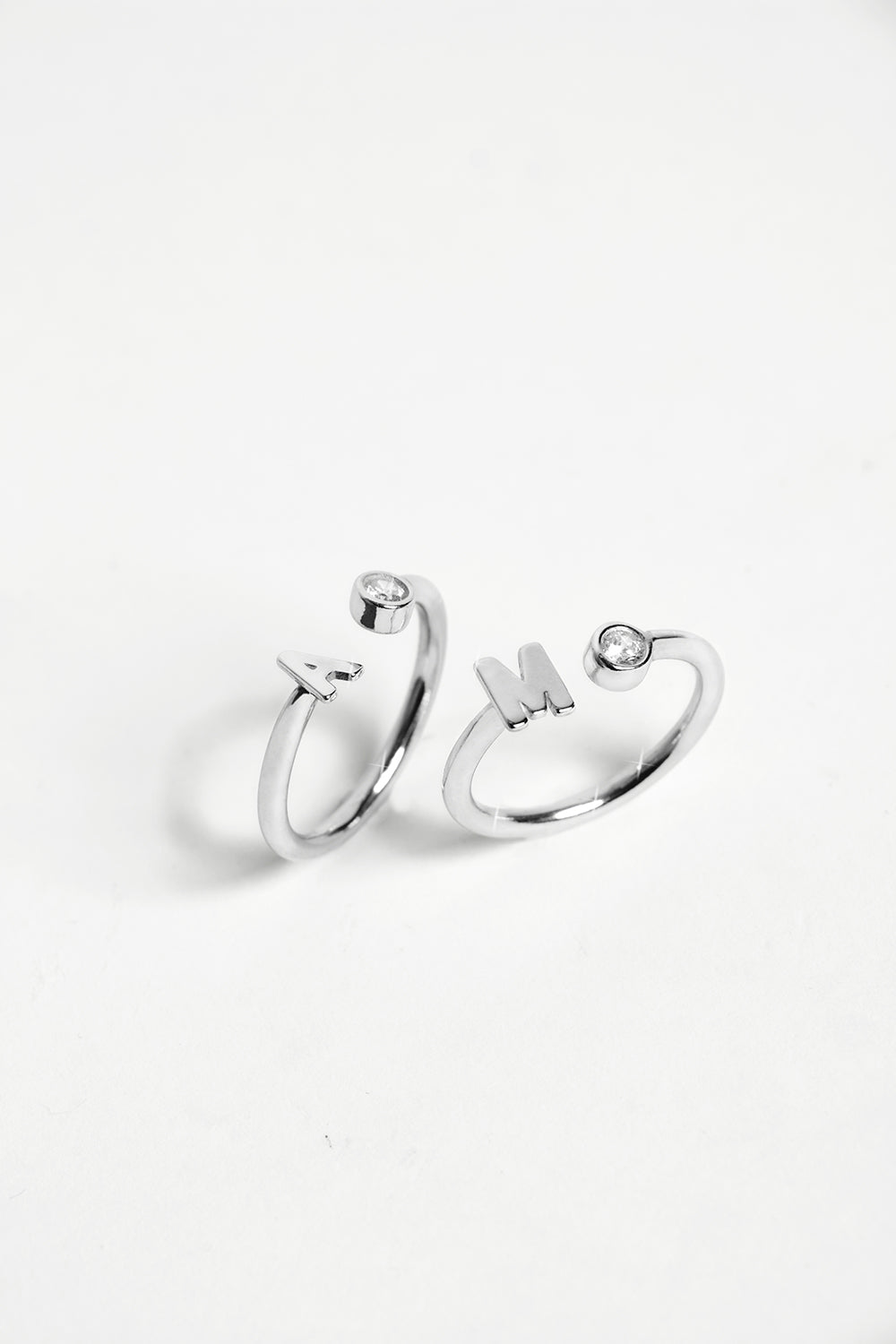 singularu Anillo Personalizado Letter Spark Plata Outlet online