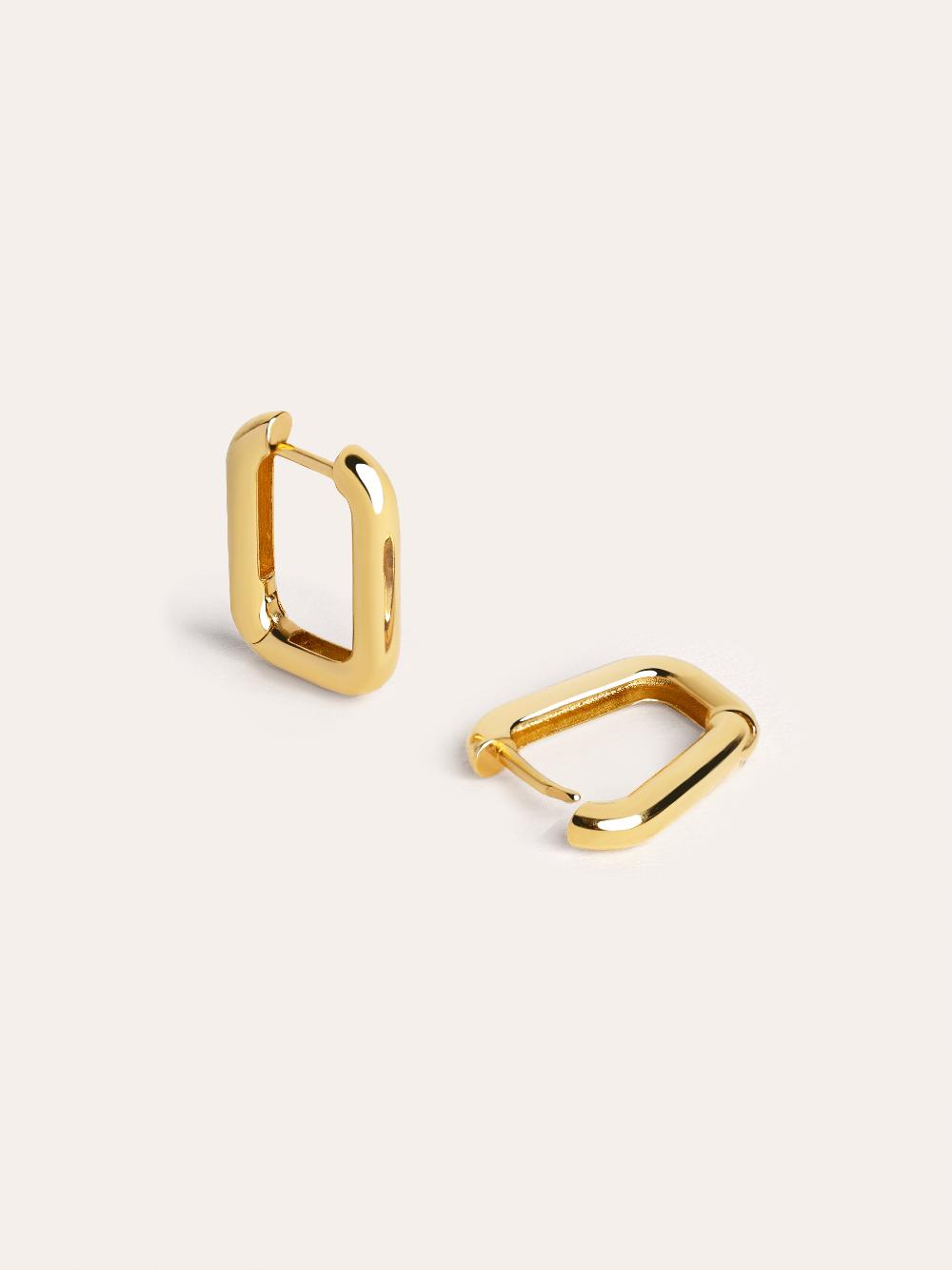 singularu Pendientes Aro Mini Pipe Baño Oro Mejor oferta