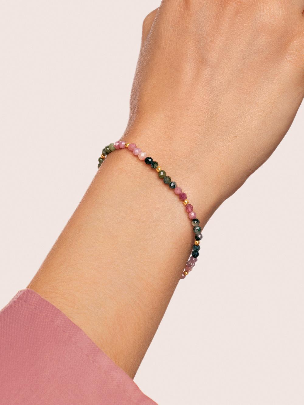 singularu Pulsera Altea Dots Tourmaline Syra Acero Baño Oro Promoción trimestral