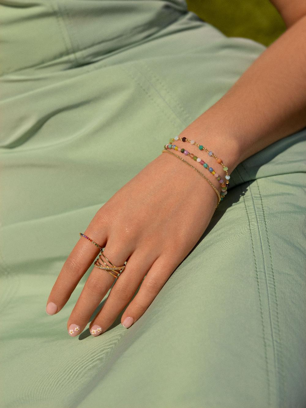 singularu Pulsera Altea Colors Acero Baño Oro Superdescuento