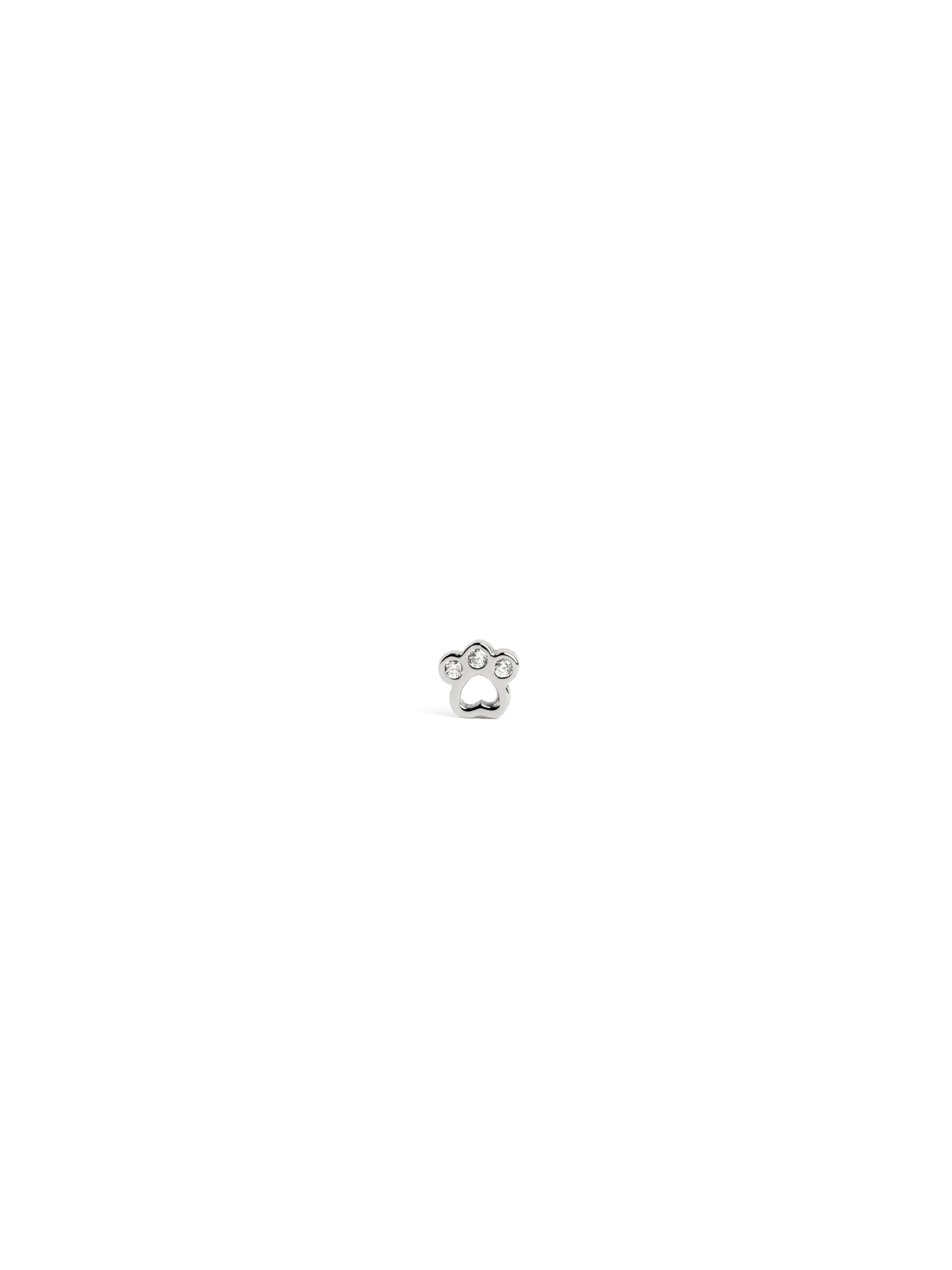 singularu Pendiente Suelto Mini Paw Plata Última moda