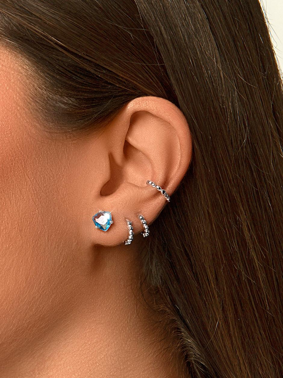 singularu Pendiente Suelto Pebbles S Plata Rebajas de fin de temporada