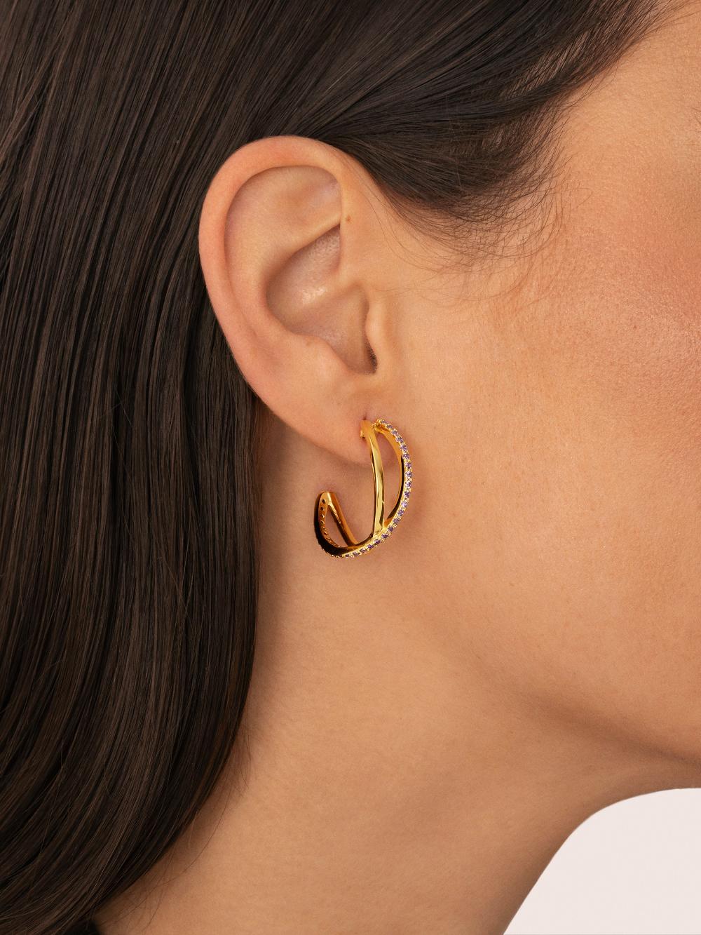 singularu Pendientes Aro X Lavande Baño Oro Precio ultrabajo