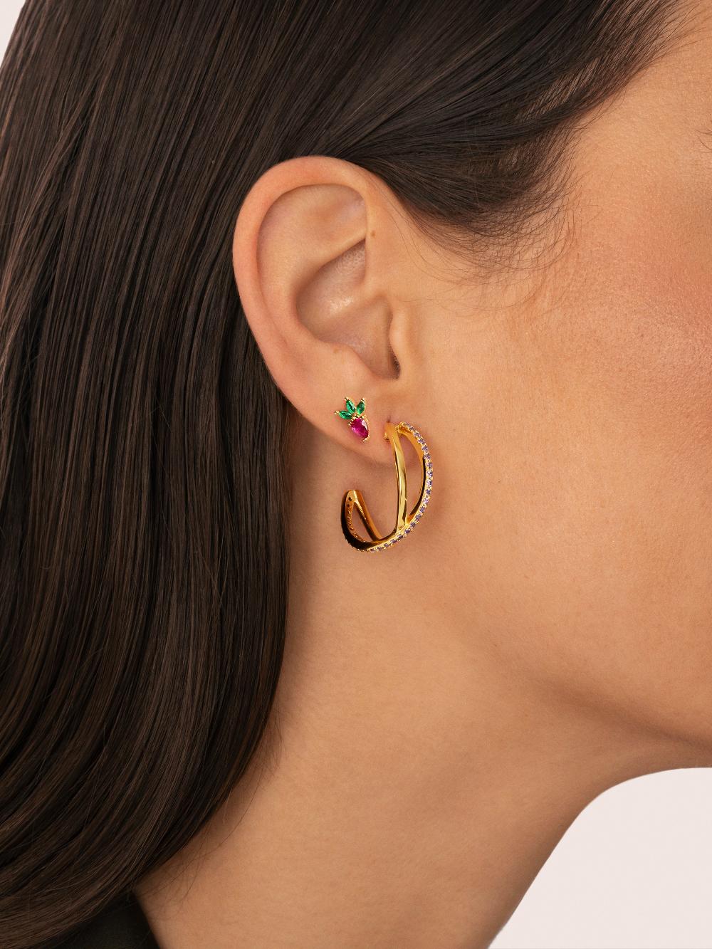 singularu Pendientes Aro X Lavande Baño Oro Precio ultrabajo