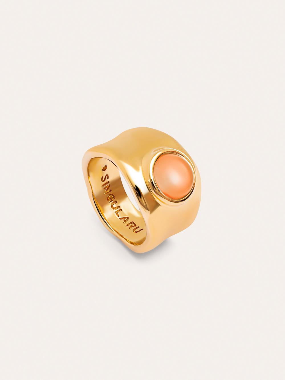 singularu Anillo My Rose Quartz Baño Oro Los más vendidos