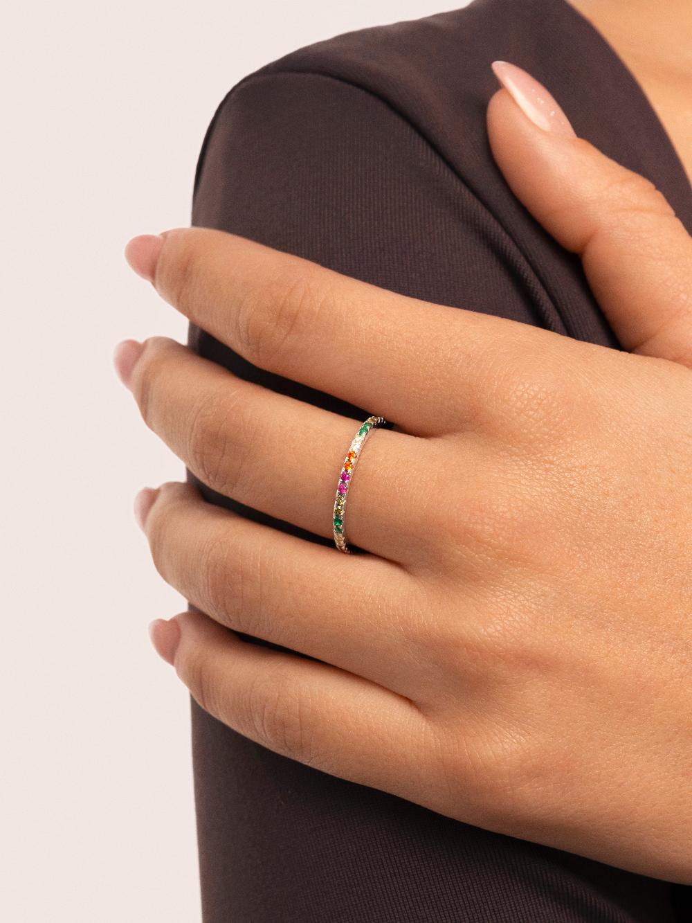 singularu Anillo Cleo Colors Plata Descuento
