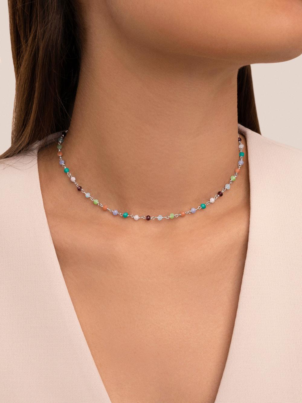 singularu Collar Crystals Colors Plata Rebajas online