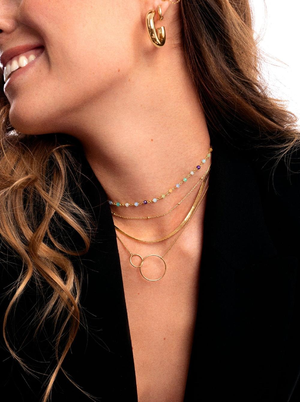 singularu Collar Sister Plata Baño Oro Rebajas top