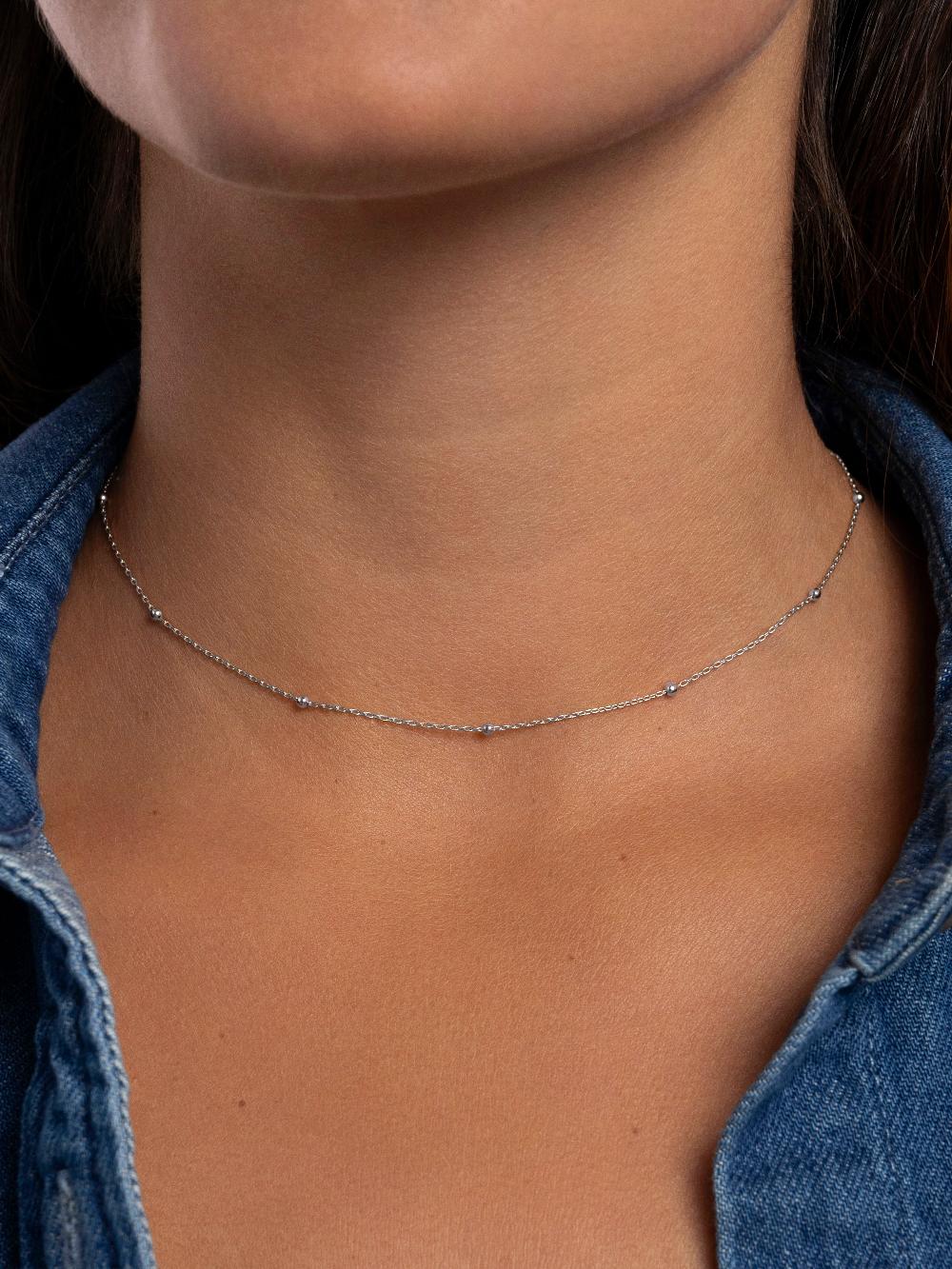 singularu Collar Dots Plata Oferta especial