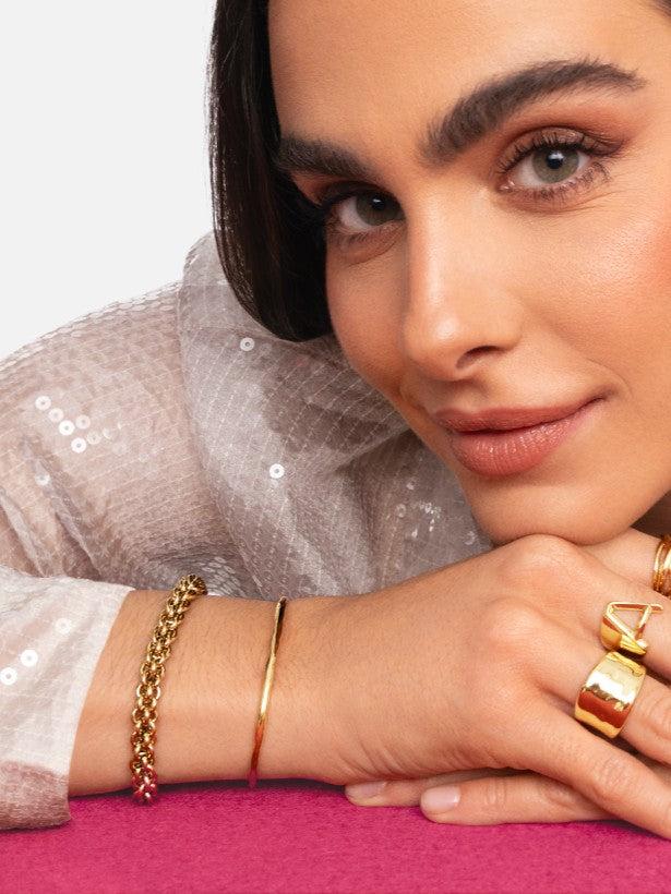singularu Pulsera Big Rope Acero Baño Oro Precio de fábrica