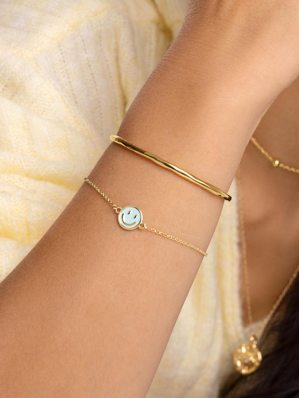 singularu Pulsera Smiley Sky Enamel Baño Oro Solo queda un día
