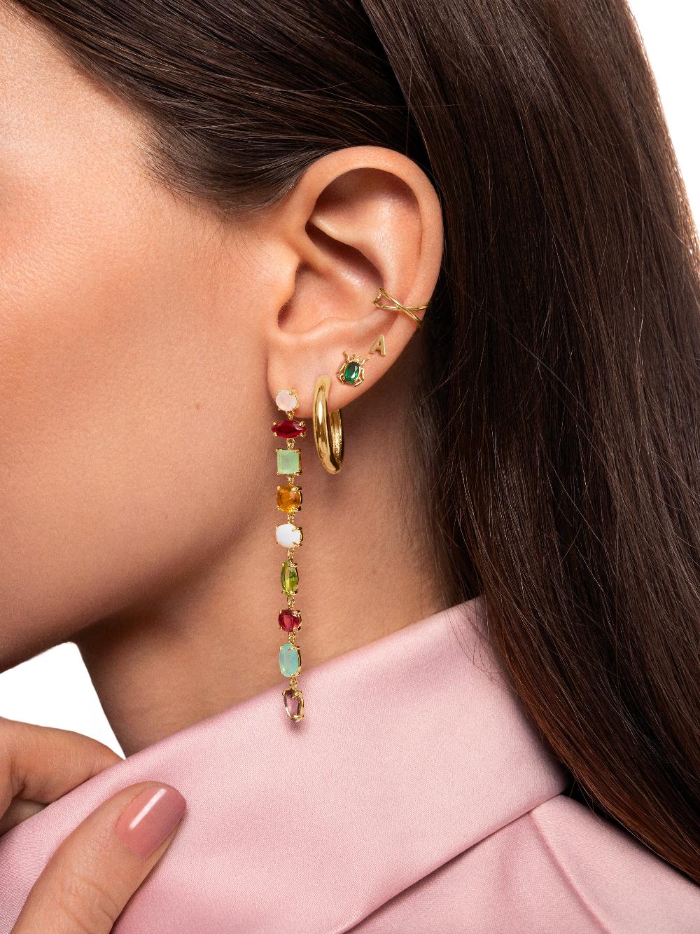 singularu Pendientes Aro Carmen M Baño Oro Última moda